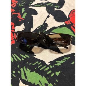 NYS Collection Tortoise Rhinestone Sunglasses Max UV Protection y2k